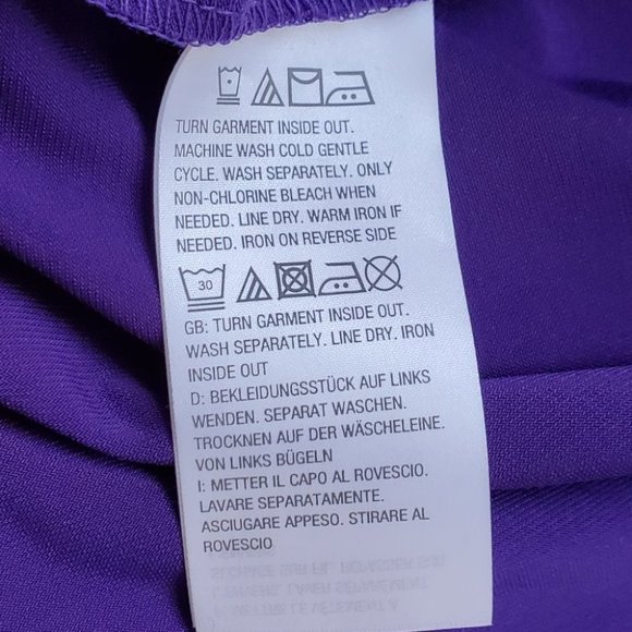 Bob Mackie Petite Purple Ruffle Sleeve Shift Dress NWOT Size XSP - Picture 8 of 10